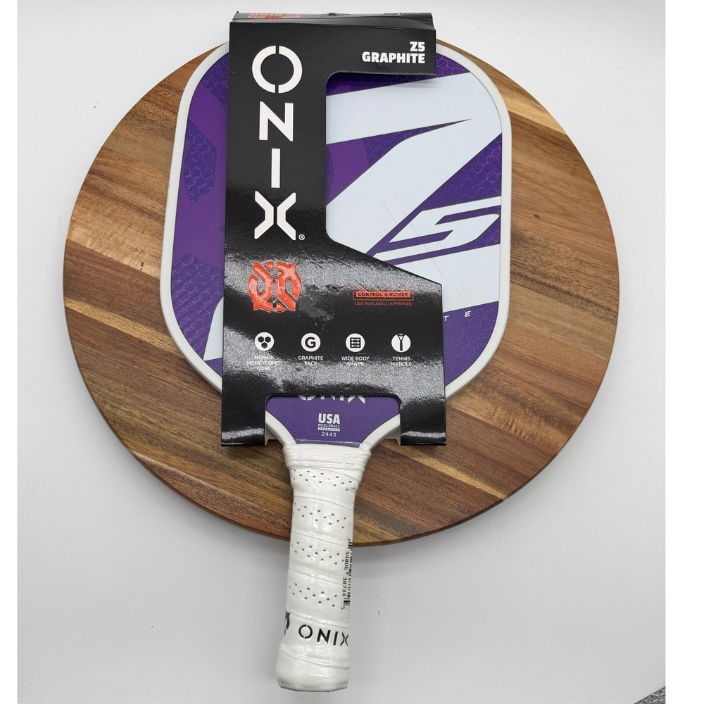 Onix Graphite Z5 Pickleball Paddle Purple White USA Pickleball Approved